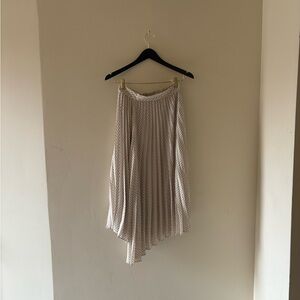 Asymmetrical Cream Midi Skirt